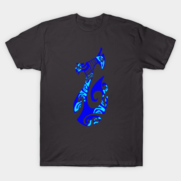 MATAU - Blue (Fish hook) T-Shirt by Nesian TAHITI